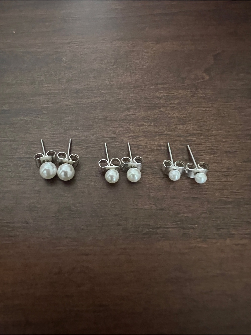 3-Pair Faux Pearl Earrings Set